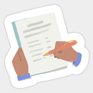 Sign on the Dotted Line Sticker